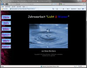 Homepage aus dem Jahr 2001