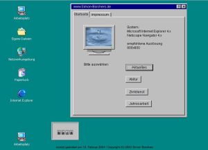 Homepage aus dem Jahr 2002